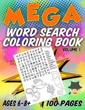 Paperback Mega Word Search Coloring Book: Jumbo Sized With 100 Pages - 1000 Vocabulary Words [Large Print] Book