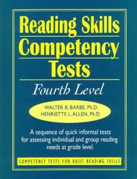 Spiral-bound Reading Skills Competency Tests: Fourth Level Book