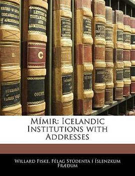 Paperback Mímir: Icelandic Institutions with Addresses [Icelandic] Book