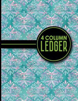 Paperback 4 Column Ledger: Account Book Ledger, Accounting Notebook Ledger, Ledger For Accounting, Hydrangea Flower Cover, 8.5 x 11, 100 pages Book