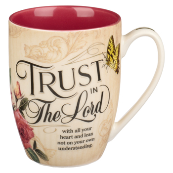 Misc. Christian Art Gifts Ceramic Coffee & Tea Mug: Trust in the Lord - Proverbs 3:5 Inspirational Bible Verse, Maroon, 12 Oz. Book