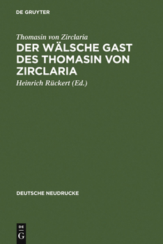 Hardcover Der wälsche Gast des Thomasin von Zirclaria [German] Book