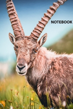 Notebook: Wild Nature Series, Goat, Journal for Writing, College Ruled, Lined Notebook, Soft Cover, Matte, Size 6"x 9" inches, 120 Pages