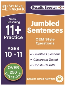 Paperback Jumbled Sentences 11+ Practice: Ages 10-11: Verbal Reasoning CEM Style Questions Book