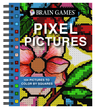 Spiral-bound Brain Games - Pixel Pictures: 104 Pictures to Color by Squares Book