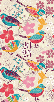 Calendar Birds & Blooms Academic July 2023 - June 2025 3.5 X 6.5 2-Year Pocket Planner Book
