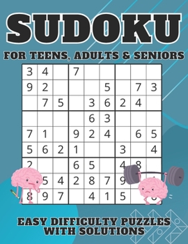 Paperback Sudoku Puzzle Book: Easy for Adults, Teen and Seniors with Solutions, More than 500 puzzles Book