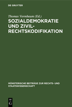 Hardcover Sozialdemokratie und Zivilrechtskodifikation [German] Book