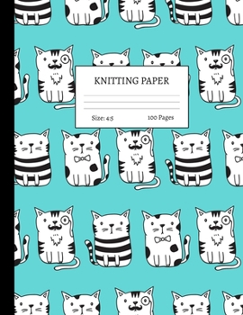 Paperback Knitting Paper: Graph Notebook and Journal for Patterns - 4:5 Ratio - 100 pages - Letter Format 8.5"x11" - Cover Design Code 00060 Book