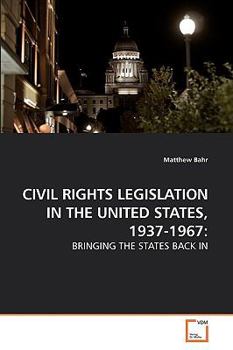 Paperback Civil Rights Legislation in the United States, 1937-1967 Book