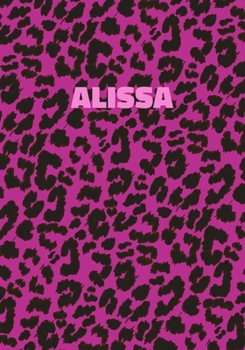 Paperback Alissa: Personalized Pink Leopard Print Notebook (Animal Skin Pattern). College Ruled (Lined) Journal for Notes, Diary, Journa Book