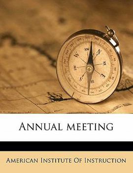 Paperback Annual Meetin, Volume 1842-1843 Book