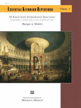 Plastic Comb Essential Keyboard Repertoire, Vol 5: Requiring a Handspan of an Octave or Less, Comb Bound Book (Alfred Masterwork Edition: Essential Keyboard Repertoire, Vol 5) Book