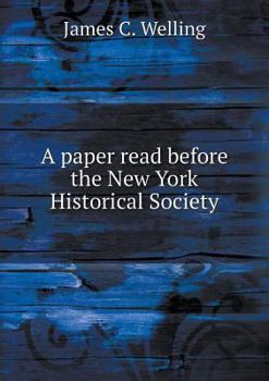 Paperback A paper read before the New York Historical Society Book