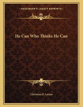 Paperback He Can Who Thinks He Can Book