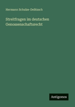 Paperback Streitfragen im deutschen Genossenschaftsrecht [German] Book