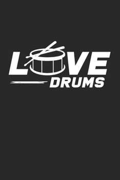 Love drums: 6x9  | dotgrid | dot grid paper | notebook | notes
