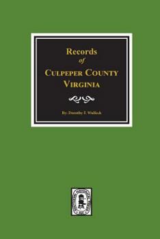 Paperback Culpeper County, Virginia, Records of. Book