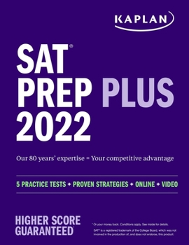 Paperback SAT Prep Plus 2022: 5 Practice Tests + Proven Strategies + Online + Video Book
