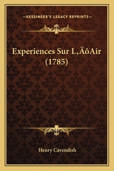 Paperback Experiences Sur L'Air (1785) [French] Book