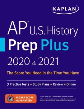 Paperback AP U.S. History Prep Plus 2020 & 2021: 3 Practice Tests + Study Plans + Review + Online Book