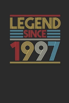 Legend Since 1997: Blank Lined Notebook (6" x 9" - 120 pages) ~ Birthday Themed Notebook for Daily Journal, Diary, and Gift