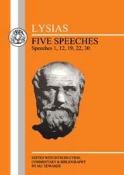 Paperback Lysias: Five Speeches: 1, 12, 19, 22, 30 Book
