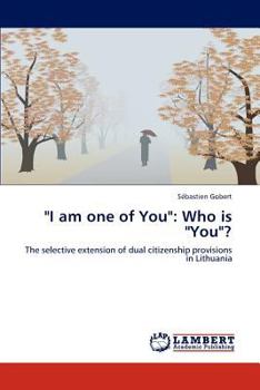 Paperback "I Am One of You": Who Is "You"? Book