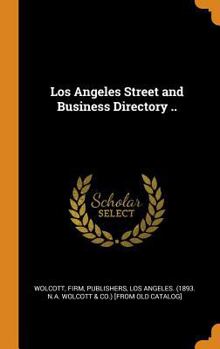 Hardcover Los Angeles Street and Business Directory .. Book