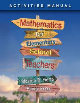 Paperback Activities Manual Mathematics for Elementary School Teachers Book