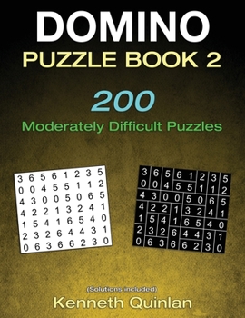 Paperback Domino Puzzle Book 2: 200 Moderately Difficult Puzzles Book