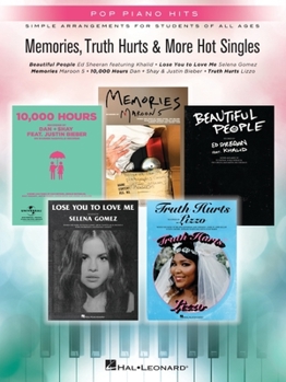 Paperback Memories, Truth Hurts & More Hot Singles: Pop Piano Hits Series Book