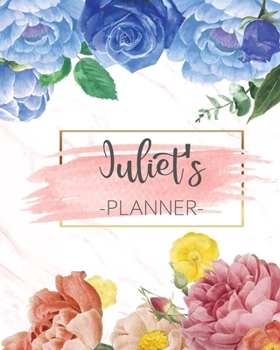 Juliet's Planner: Monthly Planner 3 Years January - December 2020-2022 | Monthly View | Calendar Views Floral Cover - Sunday start
