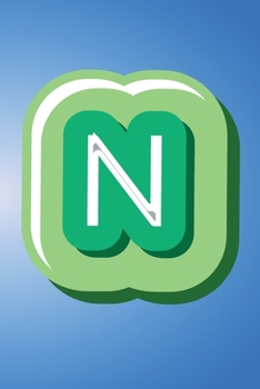 Paperback confetti monogaram notebook letter N: Letter N Initial Monogram Notebook Pretty Confetti Glitter Monogrammed Blank Lined Note Book Writing Pad ... Siz Book