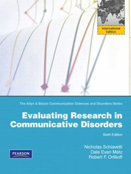 Paperback Evaluating Research in Communicative Disorders Book