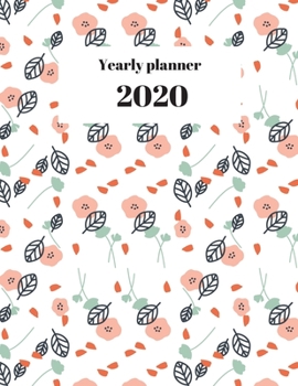 Paperback 2020 Yearly planner: nature themed calendar & organizer - 148 pages, 8,5" x 11" (version 5) Book