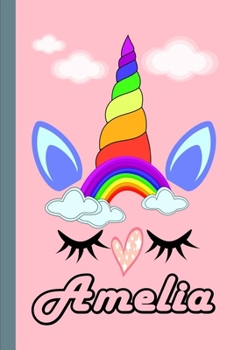 Amelia: Personalized Unicorn Sketchbook For Girls With Pink Name: Amelia: Personalized Unicorn Sketchbook For Girls With Pink Name    Doodle, Sketch, Create!