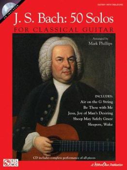 Paperback J.S. Bach - 50 Solos for Classical Guitar (Bk/Online Audio) [With CD] Book