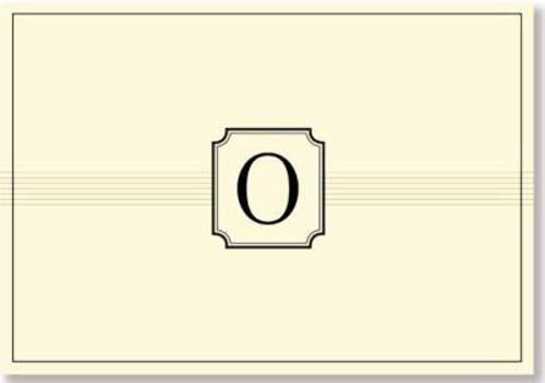 Misc. Note Card: O Monogram Book