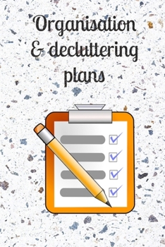 Organisation & decluttering plans: Terrazzo effect checklist organising lined paperback jotter