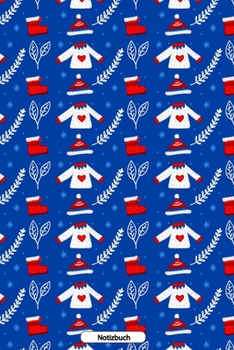 Notizbuch: Winter Weihnachtsmuster Motiv ; A4 150 Seiten kariert mit doppelseitigem Rand | mit Register, Seiten numeriert, Vintage Softcover - ... Rezeptebuch, Schreibheft (German Edition)