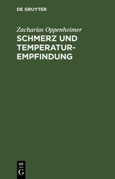 Hardcover Schmerz und Temperaturempfindung [German] Book