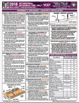 Pamphlet International Mechanical Code (IMC) 2018 Quick-Card Book