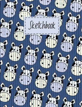 Sketchbook: Cute Cow Cartoon themed Cover Design Sketchbook 8.5" x 11" For Kids Girls Boys men Women Teens For Drawing, Painting & doodling - Perfect gifts For Cow Lovers.