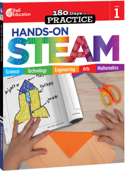 Paperback 180 Days: Hands-On STEAM: Grade 1 Book