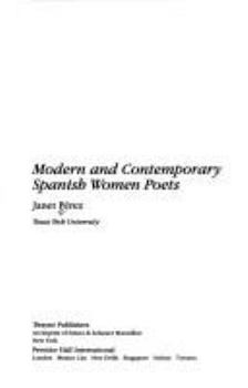 Hardcover Modern and Contemporary Spanish Women Poets Book