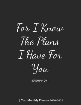 3 Year Monthly Planner 2020-2022: Christian Religious Organizer Book with Bible Verses(January 2020 - December 2022) Month to View Calendar Diary with Quotes, 8.5 x 11 in 36 Months Only Personal Agend