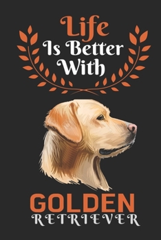 Paperback POWERED by Golden Retriever: Best Gift for Golden Retriever Lovers, 6x9 inch 100 Pages Christmas & Birthday Gift / Journal / Notebook / Diary Book