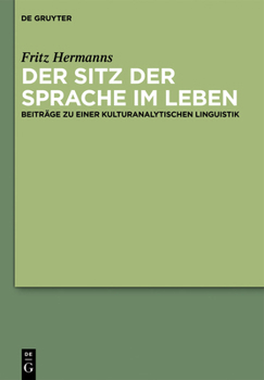 Hardcover Der Sitz der Sprache im Leben [German] Book