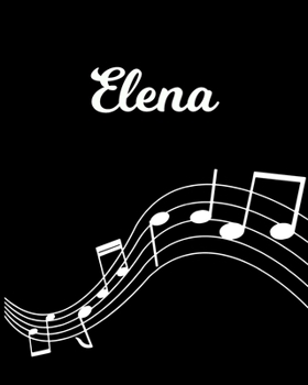 Elena: Sheet Music Note Manuscript Notebook Paper | Personalized Custom First Name Initial E | Musician Composer Instrument Composition Book | 12 ... Guide | Create Compose & Write Creative Songs